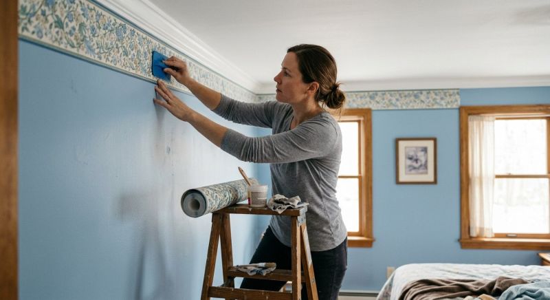 Bedroom Wallpaper Installation in Kansas City, KS