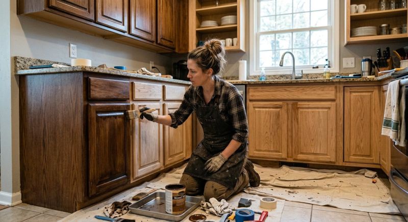 Wood Cabinet Staining in Kokomo, IN